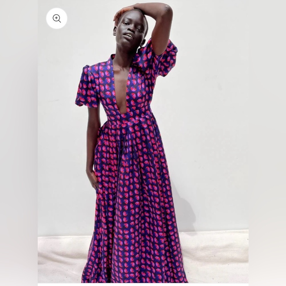 Harout Geometric Patterned Dress Super Soft Material - Picture 2 of 10